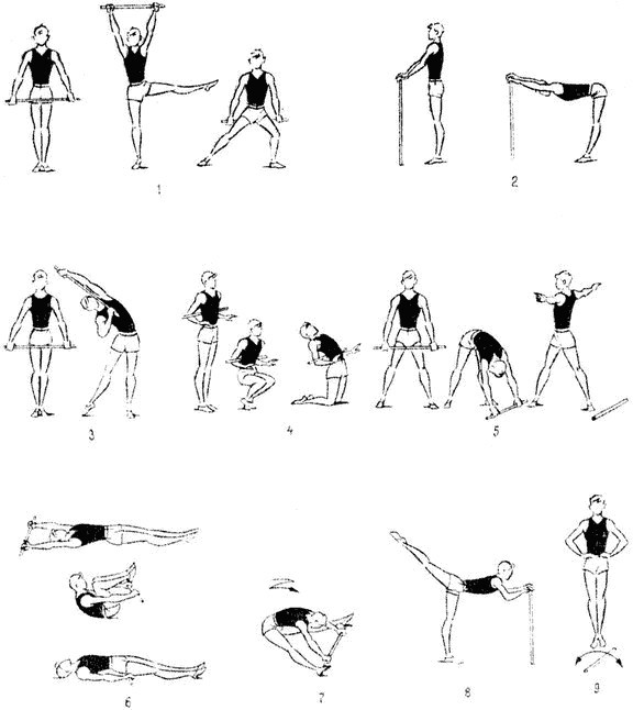 Упражнения с гимнастической палкой: комплекс упражнений и советы по тренировке основных групп мышц (120 фото)